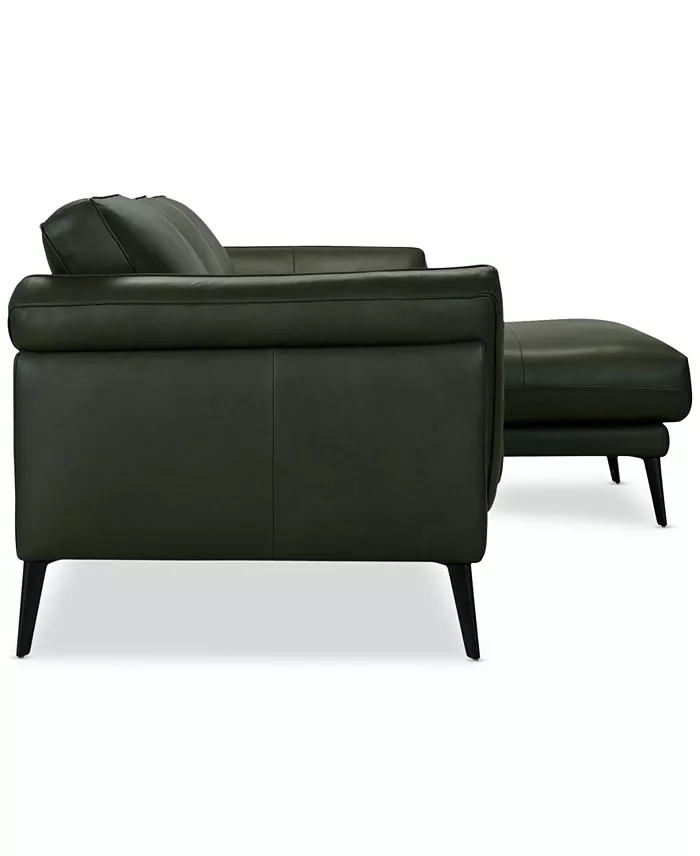 Furniture Keery 112" 2-Pc. Leather Sectional With Chaise Created For Macy's Furniture