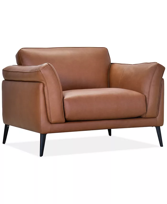 Furniture Keery 49" Leather Chair Created For Macy's Furniture