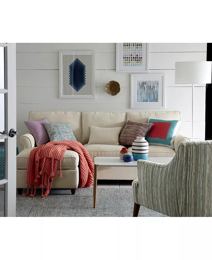 Furniture Lidia 82" Fabric 2-Pc. Reversible Chaise Sectional Sofa With Storage Ottoman - Custom Colors Created For Macy's Furniture