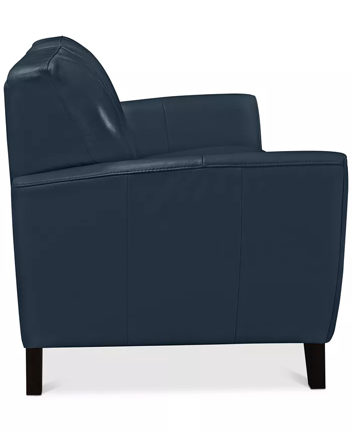 Furniture Myia 82" Tufted Back Leather Sofa Created For Macy's Furniture