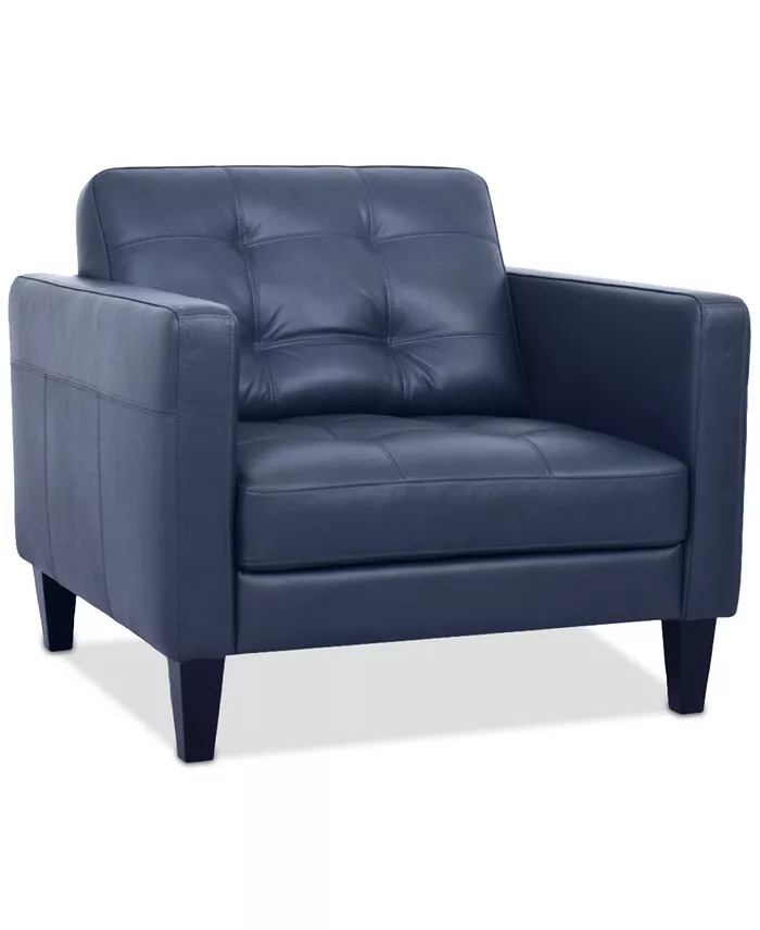Furniture Pezley Leather Arm Chair Created For Macy's Furniture