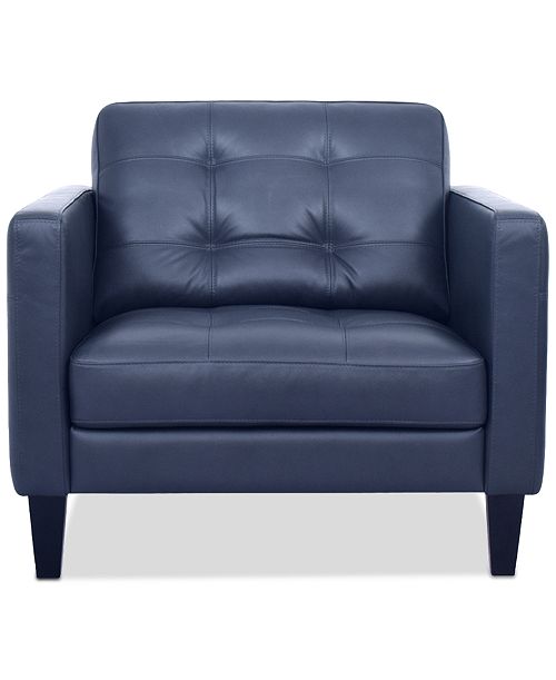 Furniture Pezley Leather Arm Chair Created For Macy's Furniture
