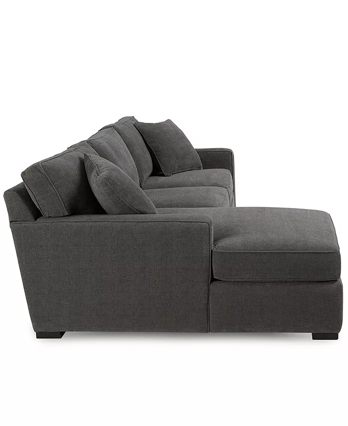 Furniture Radley 3-Piece Fabric Chaise Sectional Sofa Created For Macy's Furniture