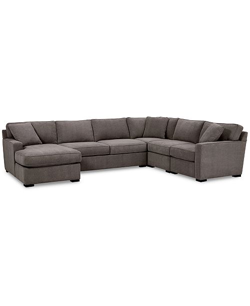 Furniture Radley 5-Pc. Fabric Chaise Sectional Sofa with Corner Piece Created for Macy's Furniture