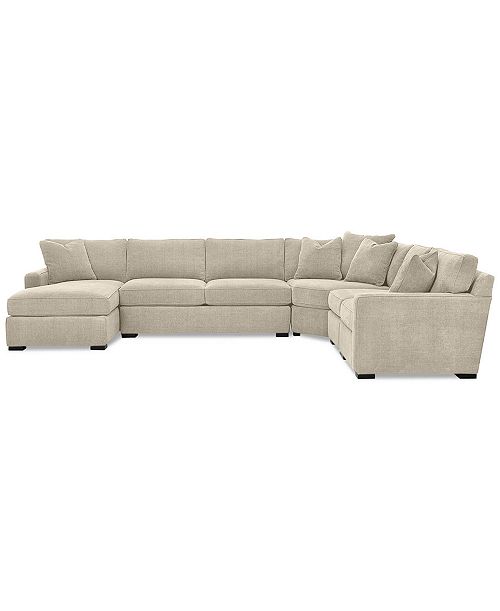 Furniture Radley 5-Piece Fabric Chaise Sectional Sofa Created for Macy's Furniture