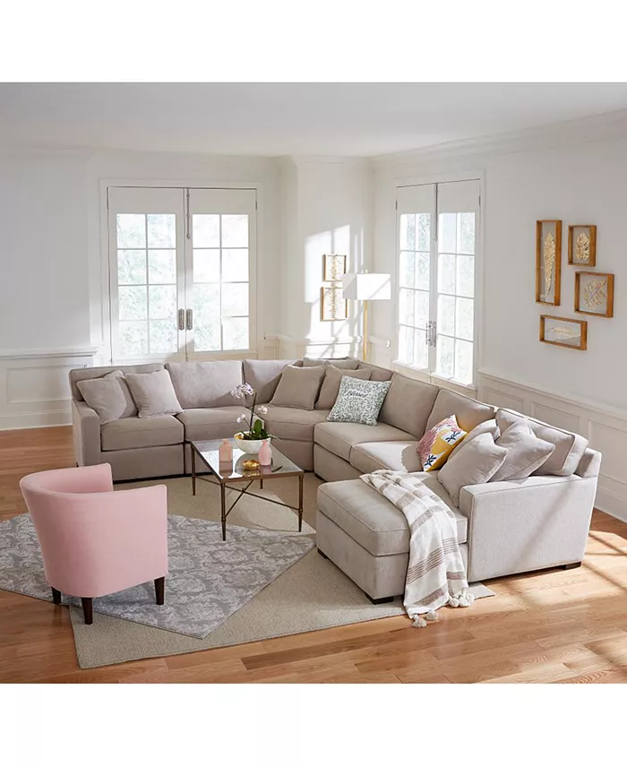 Furniture Radley Fabric 5-Piece Sectional Sofa Created For Macy's Furniture