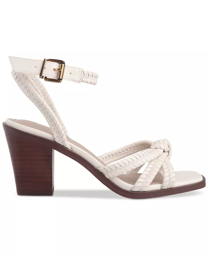 Giani Bernini Women's Renaee Block Heel Woven Strappy Dress Sandals Created For Macy's Women's Fashion Shoes & Accessories