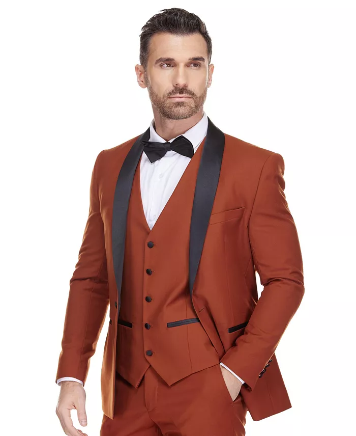 Gino Vitale Men's Braveman 3-Piece Slim Fit Shawl Lapel Tuxedo Men's Fashion & Accessories