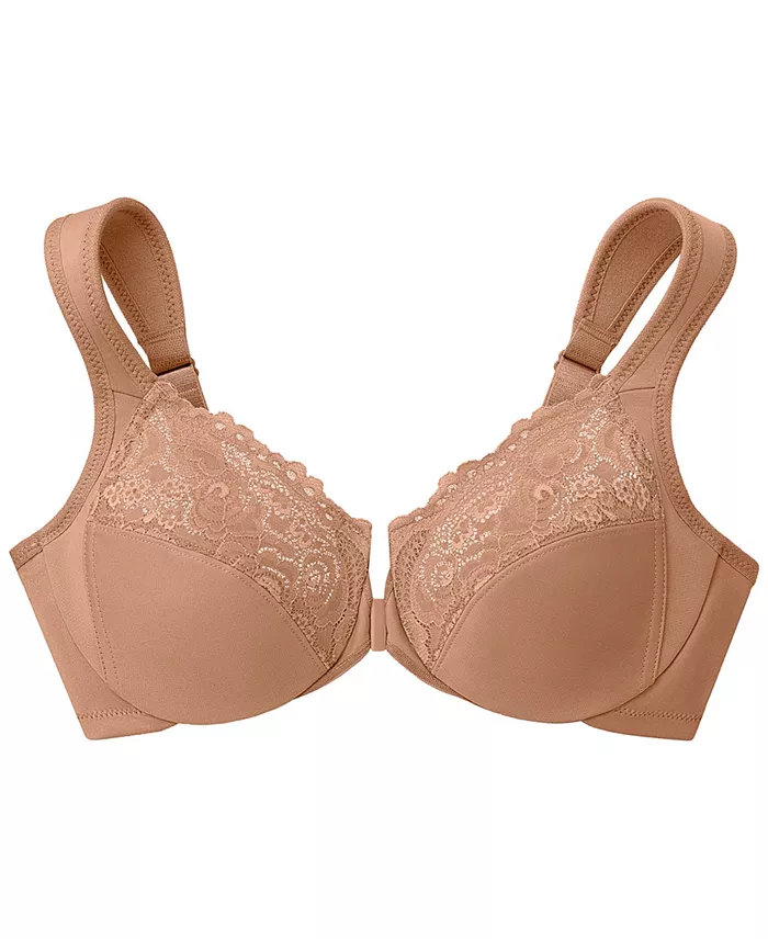 Glamorise Women's Full Figure Plus Size Wonderwire Front Close Bra 1245 Women's Fashion Shoes & Accessories