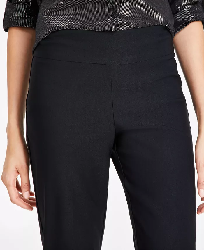 Gloria Vanderbilt Women's Tummy-Control Pull-On Slim Trousers Regular Short & Long Women's Fashion Shoes & Accessories