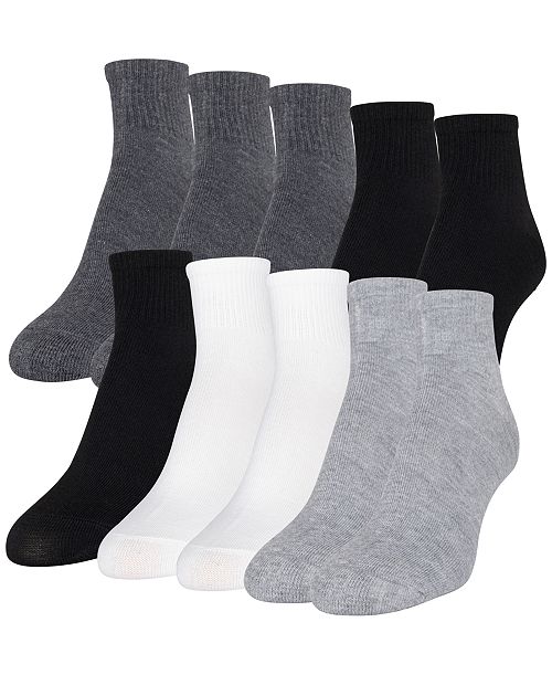 Gold Toe Women's 10-Pack Casual Cushion Heel And Toe Ankle Socks Women's Fashion Shoes & Accessories