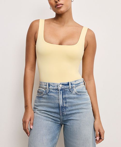 Good American Women's Scuba Modern Tank Bodysuit Women's Fashion Shoes & Accessories