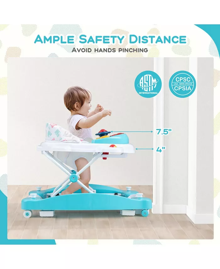 GOUUN 6 In 1 Foldable Baby Walker With Adjustable Height All Toys