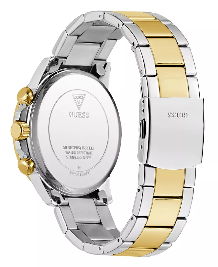 GUESS Men's Multi-Function Two-Tone Stainless Steel Watch 44mm Jewelry & Watches