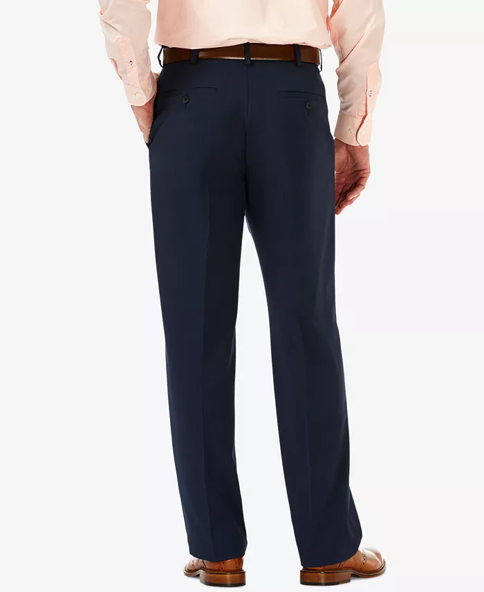 Haggar Men's Cool 18 PRO Classic-Fit Expandable Waist Pleated Stretch Dress Pants Men's Fashion & Accessories