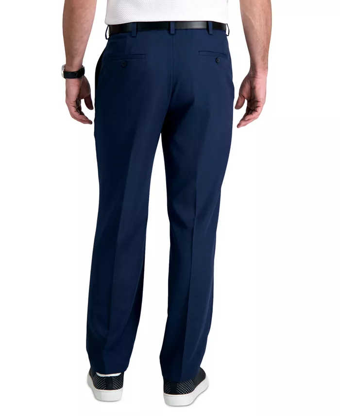 Haggar Men's Cool 18 PRO® Classic-Fit Expandable Waist Flat Front Stretch Dress Pants Men's Fashion & Accessories