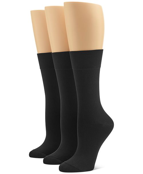 Hue Women's 3-Pk. Ultra-Smooth Crew Socks Women's Fashion Shoes & Accessories