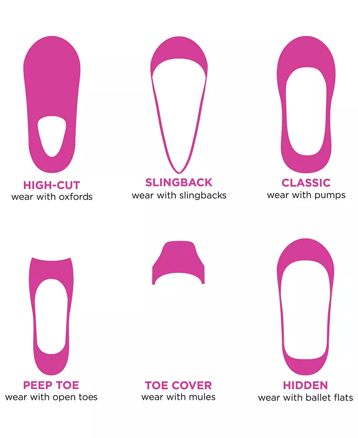 Hue Women's Hidden Cotton No Show 4 Pack Socks Women's Fashion Shoes & Accessories