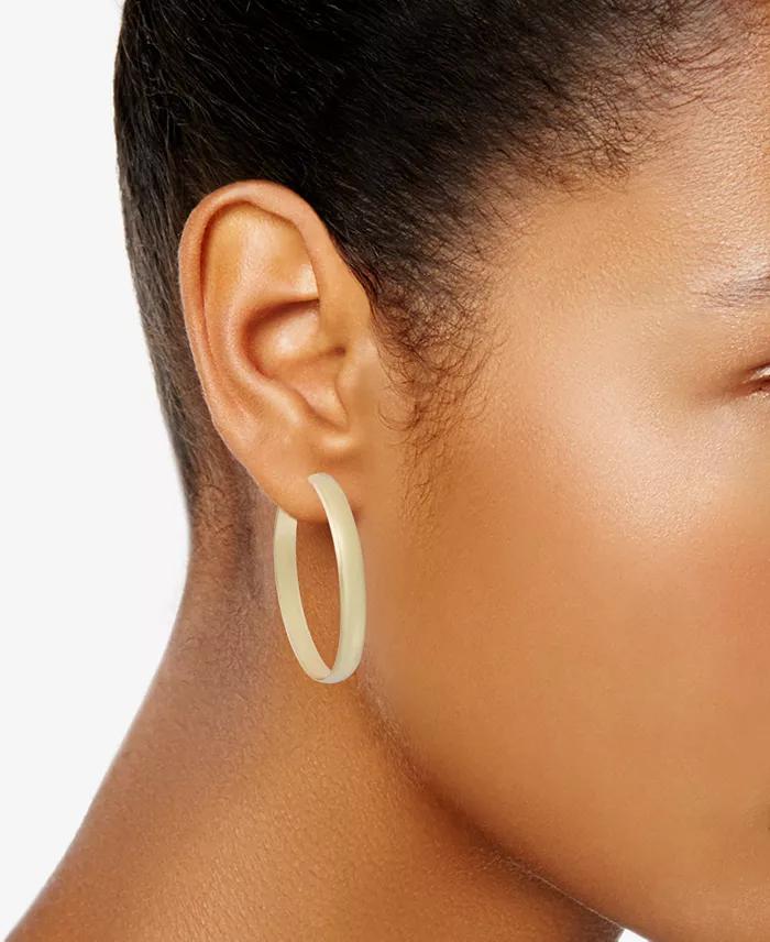 I.N.C. International Concepts Gold-Tone Large Flat Hoop Earrings 2.5" Created For Macy's Jewelry & Watches