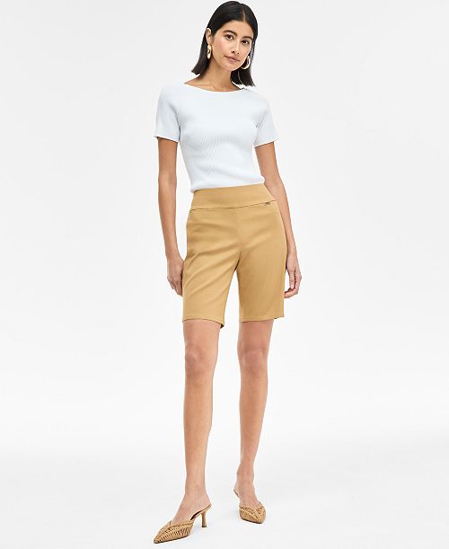 I.N.C. International Concepts Women's Pull-On Bermuda Shorts Exclusively At Macy's Women's Fashion Shoes & Accessories