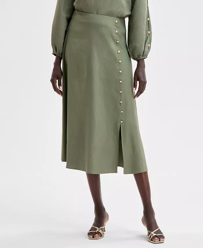 I.N.C. International Concepts Women's Side Button Skirt Exclusively At Macy's Women's Fashion Shoes & Accessories