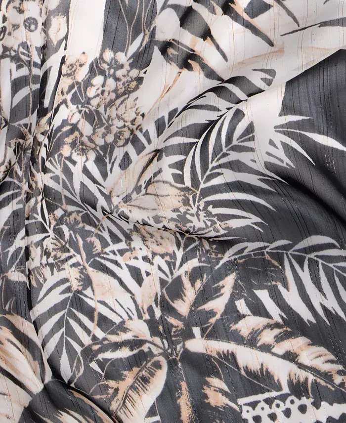 I.N.C. International Concepts Women's Tropical Leaf Border Print Square Scarf Exclusively At Macy's Women's Fashion Shoes & Accessories