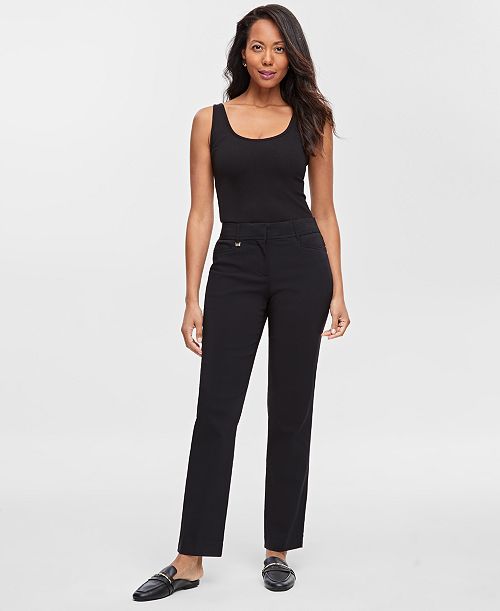 JM Collection Women's Curvy-Fit Tummy Control Pants Regular & Short Lengths Exclusively At Macy's Women's Fashion Shoes & Accessories
