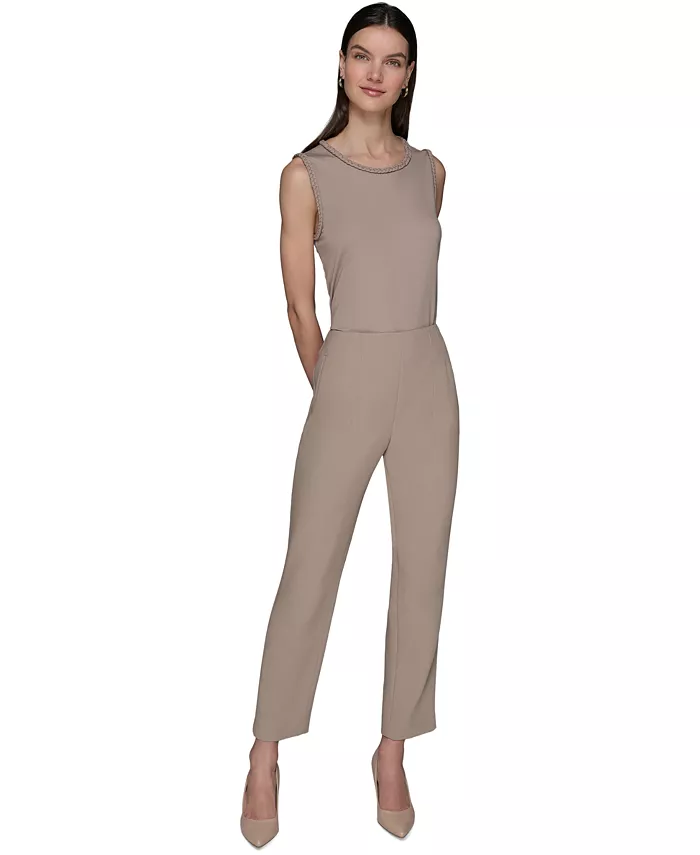 KARL LAGERFELD PARIS Women's Seam-Detail Ankle Pants Women's Fashion Shoes & Accessories