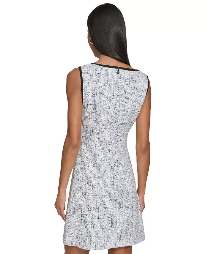 KARL LAGERFELD PARIS Women's Speckled Knit Jacquard Mini Dress Women's Fashion Shoes & Accessories