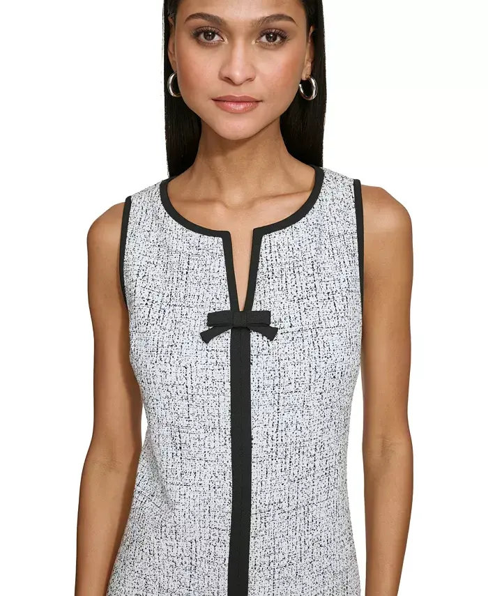 KARL LAGERFELD PARIS Women's Speckled Knit Jacquard Mini Dress Women's Fashion Shoes & Accessories