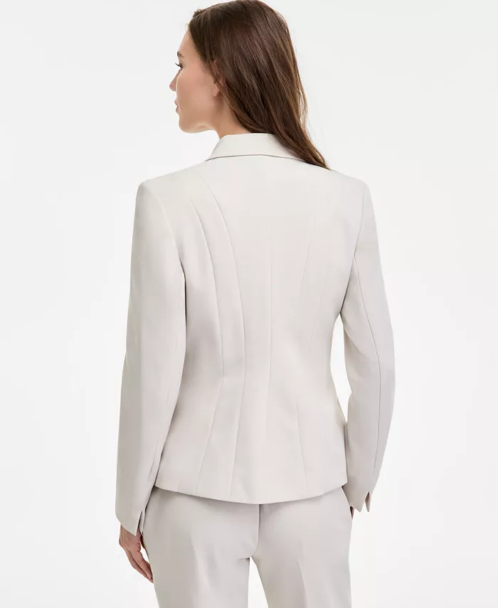 Kasper Women's Seamed One-Button Blazer Regular & Petite Women's Fashion Shoes & Accessories