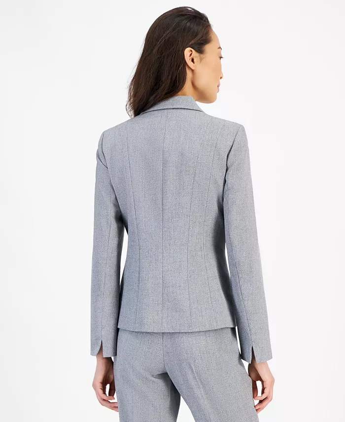 Kasper Women's Stretch Crepe One Button Blazer Regular & Petite Women's Fashion Shoes & Accessories