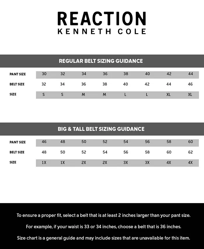 Kenneth Cole Reaction Men’s Exact System Track Lock Plaque Buckle Belt Men's Fashion & Accessories