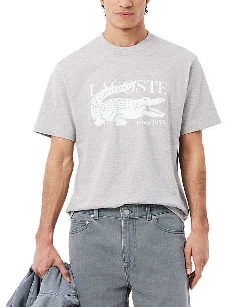 Lacoste Men's Classic-Fit Logo Crocodile Graphic T-Shirt Men's Fashion & Accessories