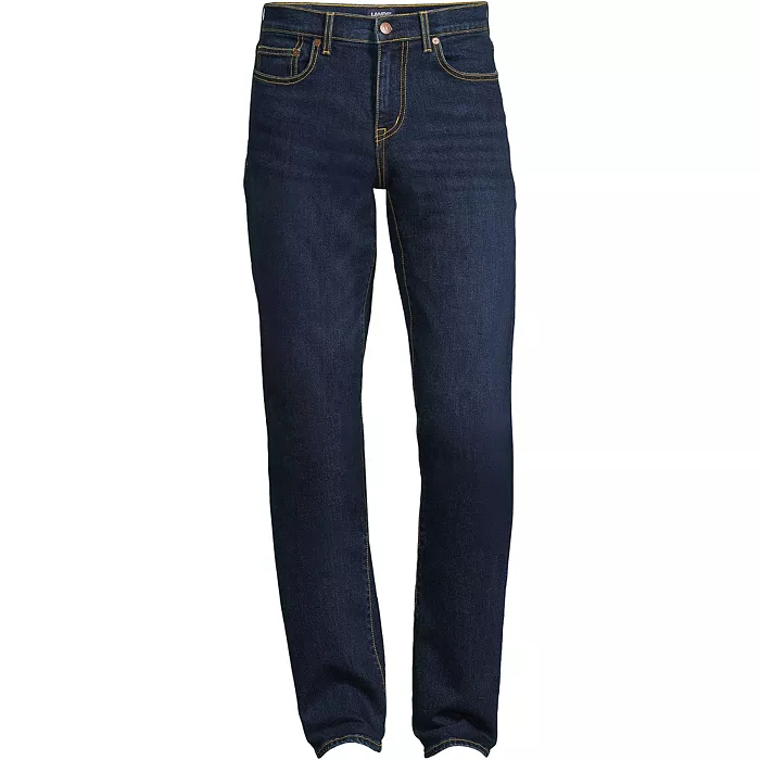 Lands' End Men's Recover 5 Pocket Traditional Fit Denim Jeans Men's Fashion & Accessories