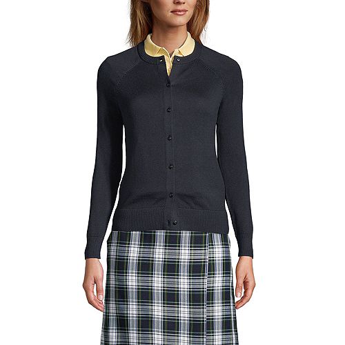 Lands' End Women's Cotton Modal Cardigan Sweater Women's Fashion Shoes & Accessories