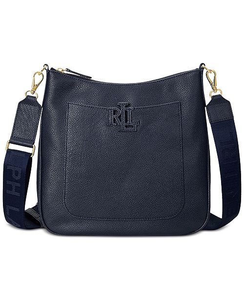 Lauren Ralph Lauren Cameryn Pebbled Leather Small Crossbody Handbags Purses & Accessories