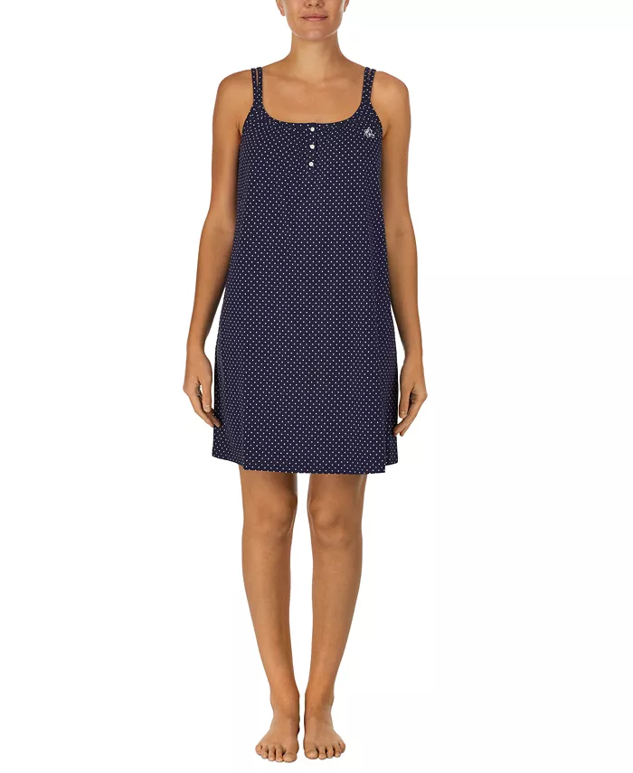 Lauren Ralph Lauren Cotton Knit Double-Strap Nightgown Women's Fashion Shoes & Accessories
