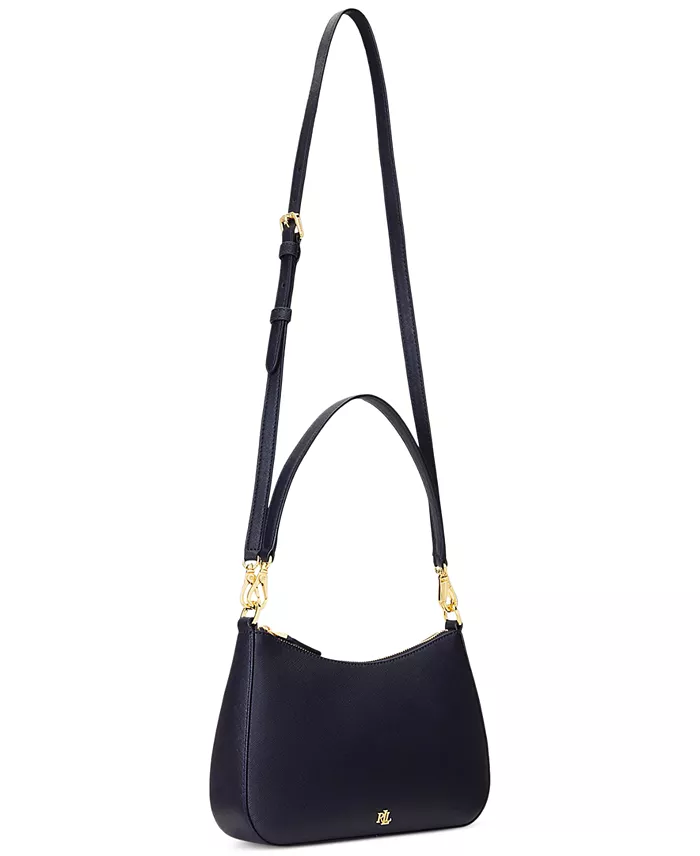 Lauren Ralph Lauren Women's Crosshatch Leather Medium Danni Shoulder Bag Handbags Purses & Accessories