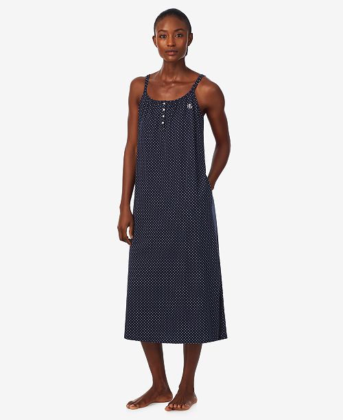 Lauren Ralph Lauren Women's Double Strap Button Neck Ballet Gown Women's Fashion Shoes & Accessories