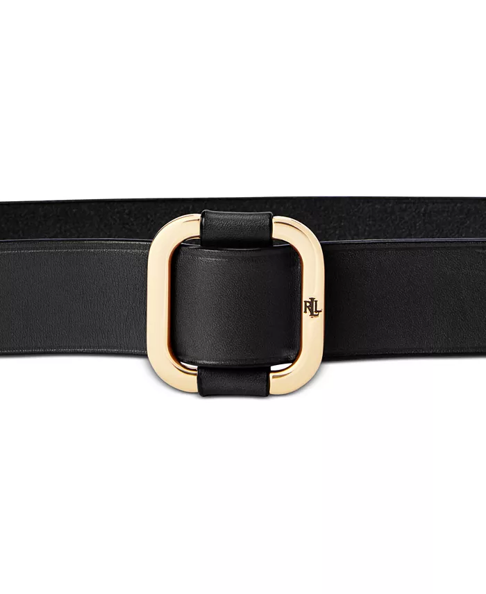 Lauren Ralph Lauren Women's Leather Slide-Buckle Belt Women's Fashion Shoes & Accessories