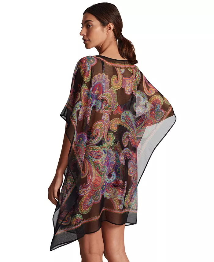 Lauren Ralph Lauren Women's Parder Poncho Swim Cover-Up Women's Fashion Shoes & Accessories