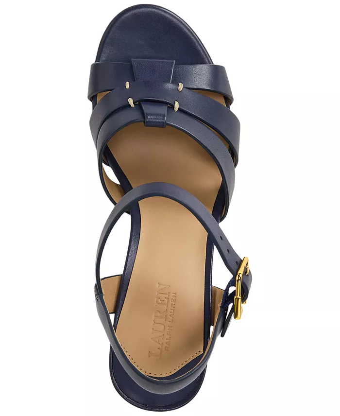 Lauren Ralph Lauren Women's Soffia Ankle-Strap Slingback Dress Sandals Women's Fashion Shoes & Accessories