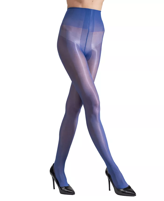 LECHERY Women's Lustrous Silky Shiny 40 Denier Semi-Opaque High-Waist Pantyhose Tights SKU11003-BL Women's Fashion Shoes & Accessories