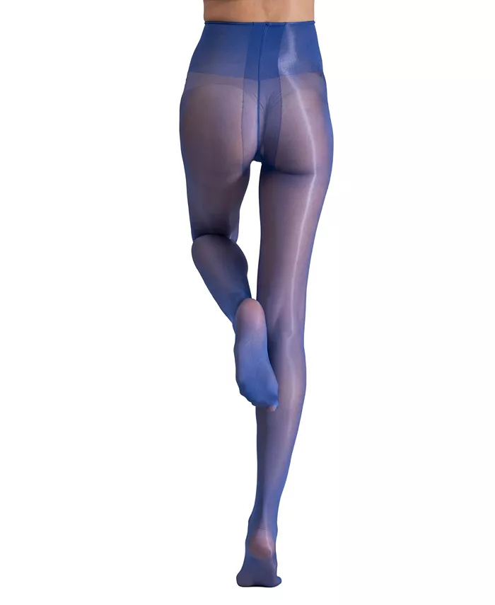 LECHERY Women's Lustrous Silky Shiny 40 Denier Semi-Opaque High-Waist Pantyhose Tights SKU11003-BL Women's Fashion Shoes & Accessories