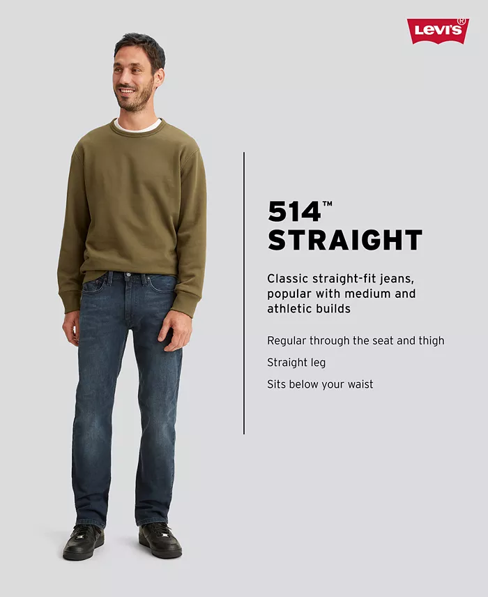 Levi's Men's 514™ Straight Fit Eco Performance Jeans Men's Fashion & Accessories