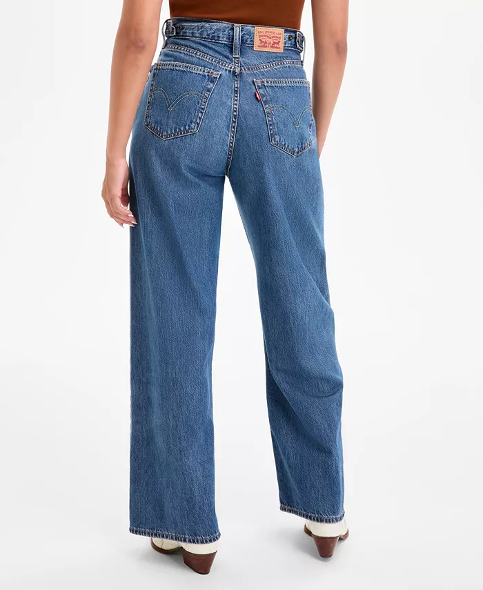 Levi's Women's Cinch-Waist Lightweight Baggy Jeans Women's Fashion Shoes & Accessories