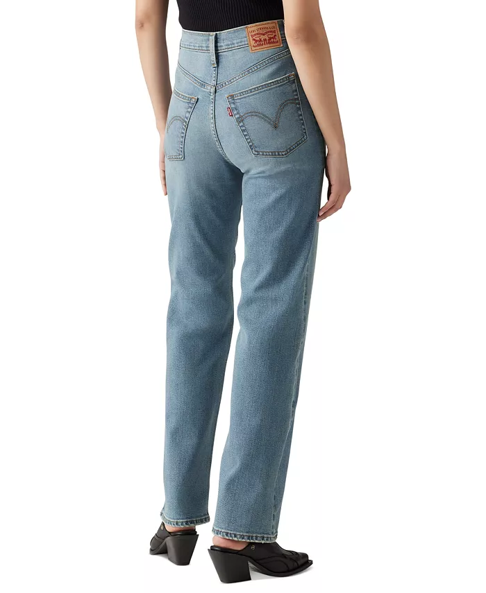 Levi's Women's Ribcage High-Rise Straight-Leg Jeans Women's Fashion Shoes & Accessories