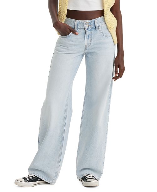 Levi's Women's Super-Low Double-Button Relaxed-Fit Denim Jean Women's Fashion Shoes & Accessories