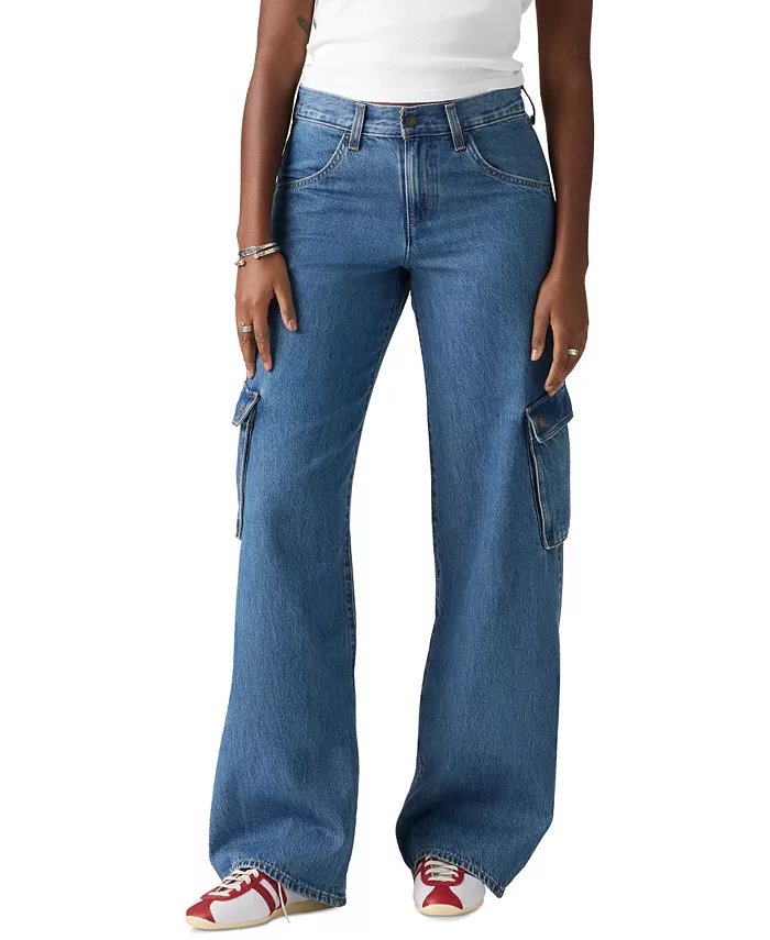 Levi's Women's Super Low Loose-Fit Cargo Jeans Women's Fashion Shoes & Accessories